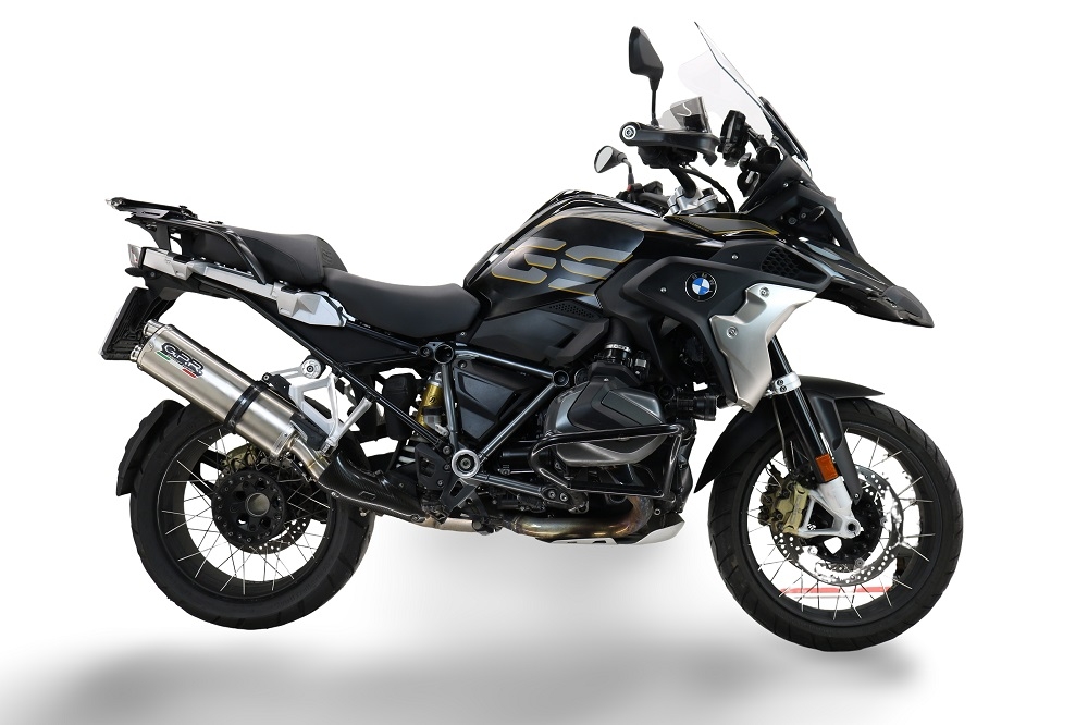 Escape compatible con Bmw R 1250 Gs -Adventure 2019-2020, Dual Inox, Escape legal, homologado, silenciador con db killer desmontable y tubo de conexión específico 