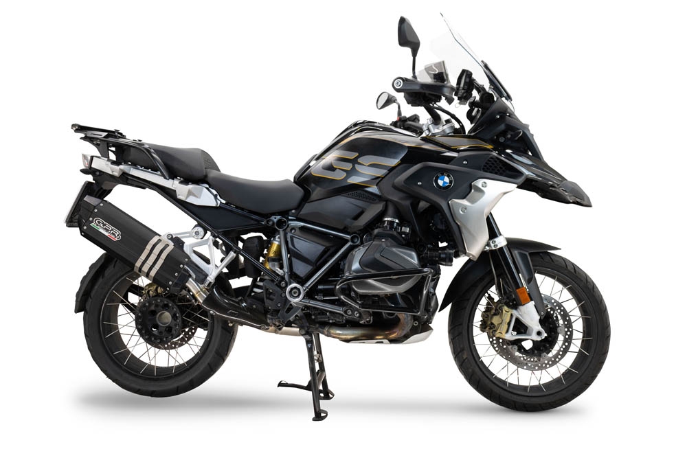 Escape compatible con Bmw R 1250 Gs -Adventure 2019-2020, Hyper Sonic Black Titanium, Escape legal, homologado, silenciador con db killer desmontable y tubo de conexión específico 