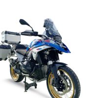 GPR TECH compatible con  Bmw R 1300 GS 2023/2025 Kit tríptico fabricado en color plata, con Top case 45 Lt + Side Cases 38 Lt + 38 Lt + portaequipaje general color negro Capacidad Top case 45 Litros + capacidad maletas laterales 38 Litros + 38 Litros