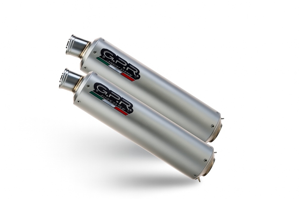 GPR escape compatible con  Ducati Monster S2R  2004-2007, Inox Tondo, Par de terminales de escape homologados, con db killer extraíbles y tubos de conexión específicos 
