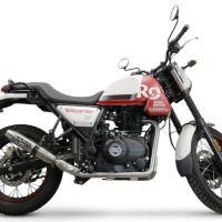 Escape compatible con Royal Enfield Scram 411 2022-2024, Deeptone Inox, Escape racing, silenciador con tubo de conexion, articulo sin homologacion 