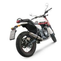 Escape compatible con Royal Enfield Scram 411 2022-2024, Deeptone Inox, Escape racing, silenciador con tubo de conexion, articulo sin homologacion 