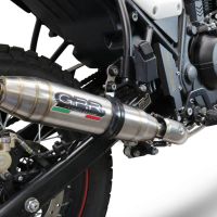 Escape compatible con Royal Enfield Scram 411 2022-2024, Deeptone Inox, Escape racing, silenciador con tubo de conexion, articulo sin homologacion 