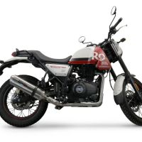 GPR escape compatible con  Royal Enfield Scram 411 2022-2024, Satinox , Escape legal, homologado, silenciador con catalizador, db killer desmontable y tubo de conexión específico 