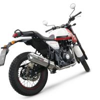 GPR escape compatible con  Royal Enfield Scram 411 2022-2024, Satinox , Escape legal, homologado, silenciador con catalizador, db killer desmontable y tubo de conexión específico 