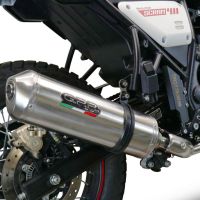 GPR escape compatible con  Royal Enfield Scram 411 2022-2024, Satinox , Escape legal, homologado, silenciador con catalizador, db killer desmontable y tubo de conexión específico 