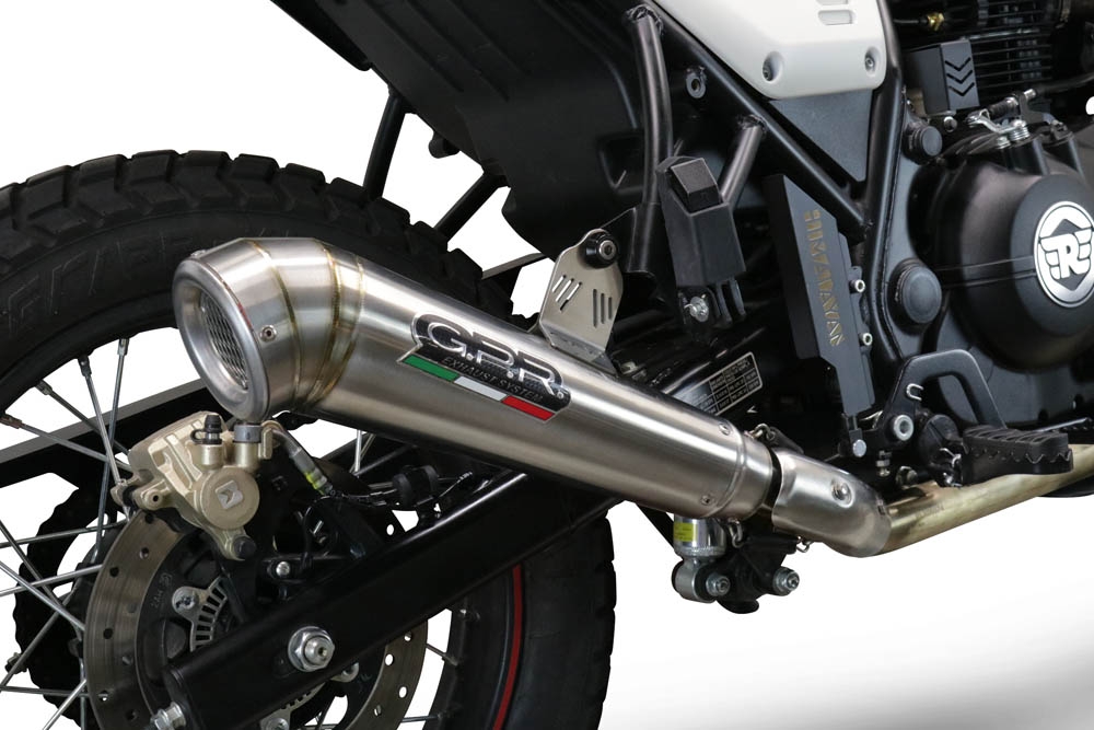 Escape compatible con Royal Enfield Scram 411 2022-2024, Powercone Evo, Escape legal, homologado, silenciador con catalizador, db killer desmontable y tubo de conexión específico 