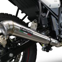 Escape compatible con Royal Enfield Scram 411 2022-2024, Powercone Evo, Escape legal, homologado, silenciador con catalizador, db killer desmontable y tubo de conexión específico 