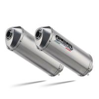Escape compatible con Honda Cbf 1000 - ST 2006-2009, Satinox , Par de terminales de escape homologados, con db killer extraíbles y tubos de conexión específicos 