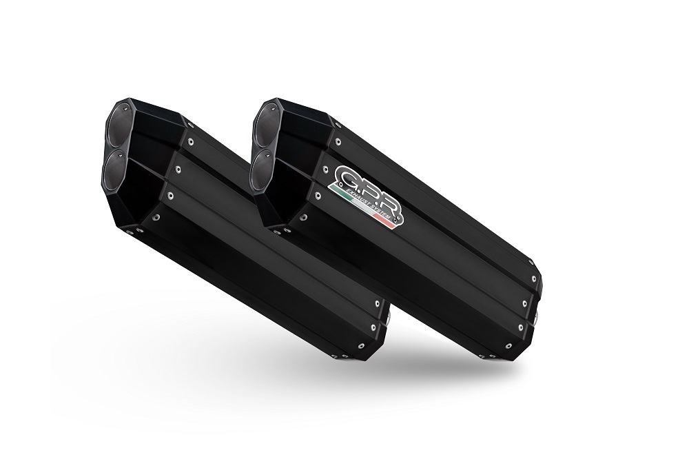Escape compatible con Bmw K 1600 Gtl 2021-2024, Hyper Sonic Black Titanium, Escape legal, homologado, silenciador con db killer desmontable y tubo de conexión específico 