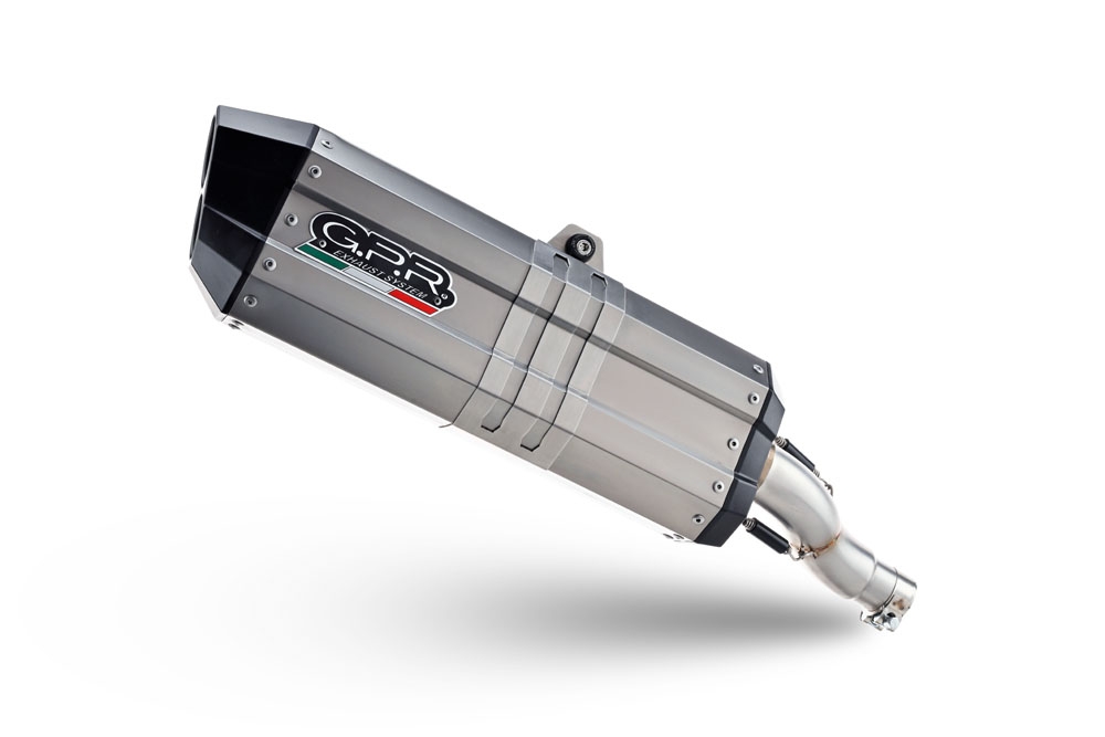 Escape compatible con Yamaha Tenere 700 2021-2024, Hyper Sonic Titanium, Escape legal, homologado, silenciador con db killer desmontable y tubo de conexión específico 