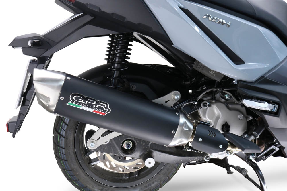 GPR escape compatible con  Sym ADX 300 2024-2026, Furore-X Scooter, Silenciador homologado para ruido, escape completo con catalizador y db killer 