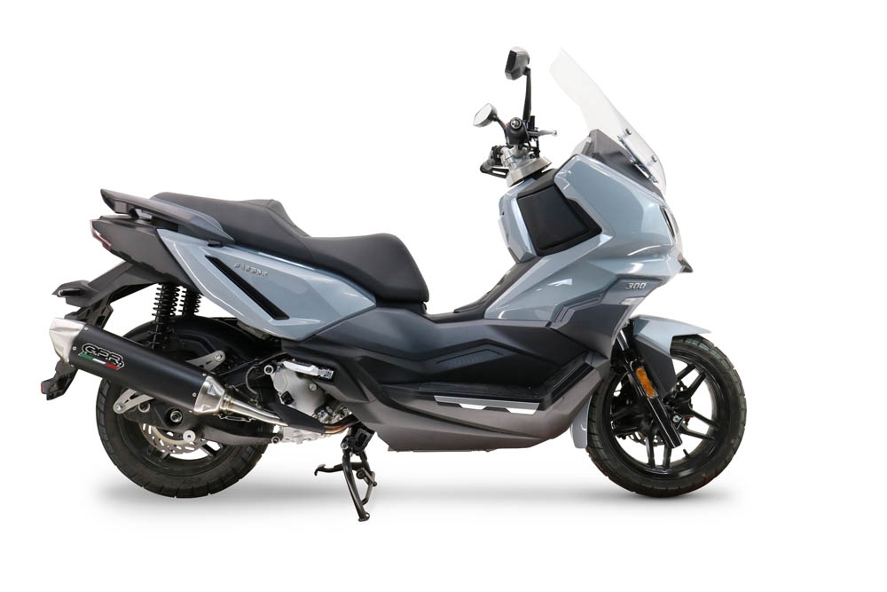 GPR escape compatible con  Sym ADX 300 2024-2026, Furore-X Scooter, Escape racing, silencioso con tubo de conexión 