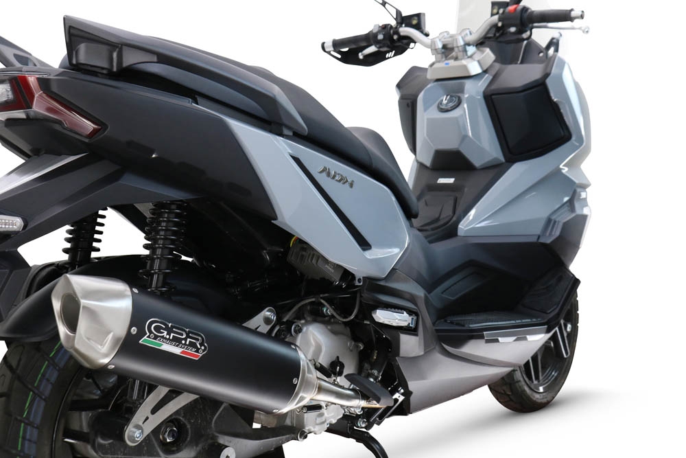 GPR escape compatible con  Sym ADX 300 2024-2026, Furore-X Scooter, Escape racing, silencioso con tubo de conexión 