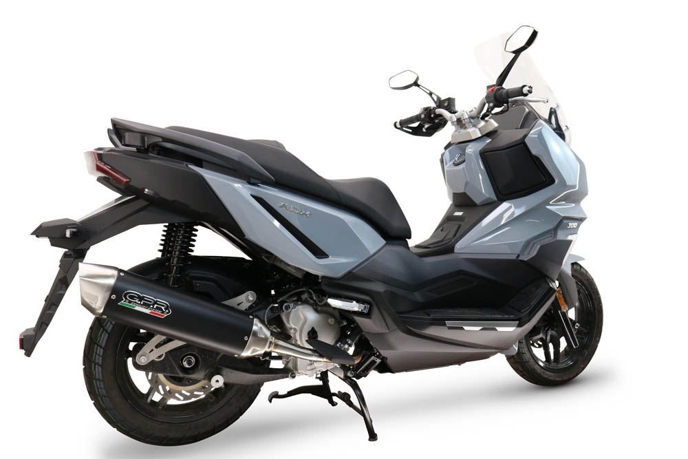GPR escape compatible con  Sym ADX 300 2024-2026, Furore-X Scooter, Escape racing, silencioso con tubo de conexión 