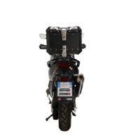 Baúl GPR TECH compatible con  Sym ADX TG 400 2024/2026 e5 Plus Baúl Alpi-Tech en aluminio, color negro con placa específica incluida Capacidad Litros 26