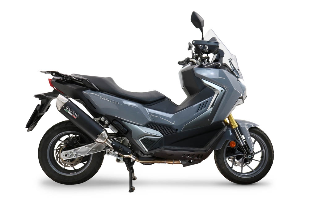 GPR escape compatible con  Sym ADX TG 400 2024-2026, Furore-X Scooter, Silenciador homologado para ruido, escape completo con catalizador y db killer 