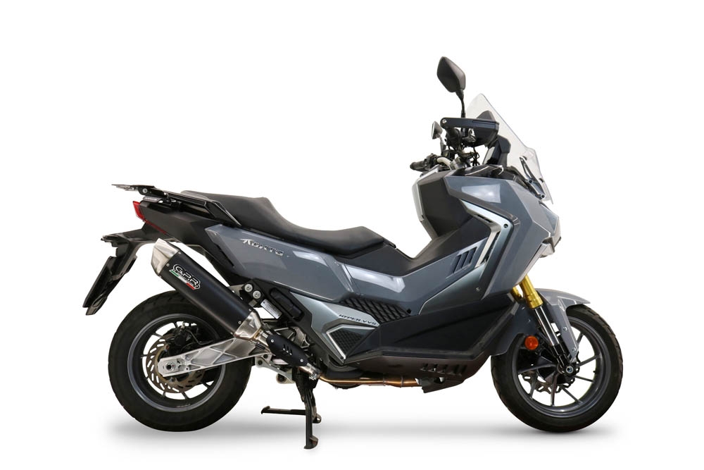 GPR escape compatible con  Sym ADX TG 400 2024-2026, Furore-X Scooter, Escape racing, silencioso con tubo de conexión 