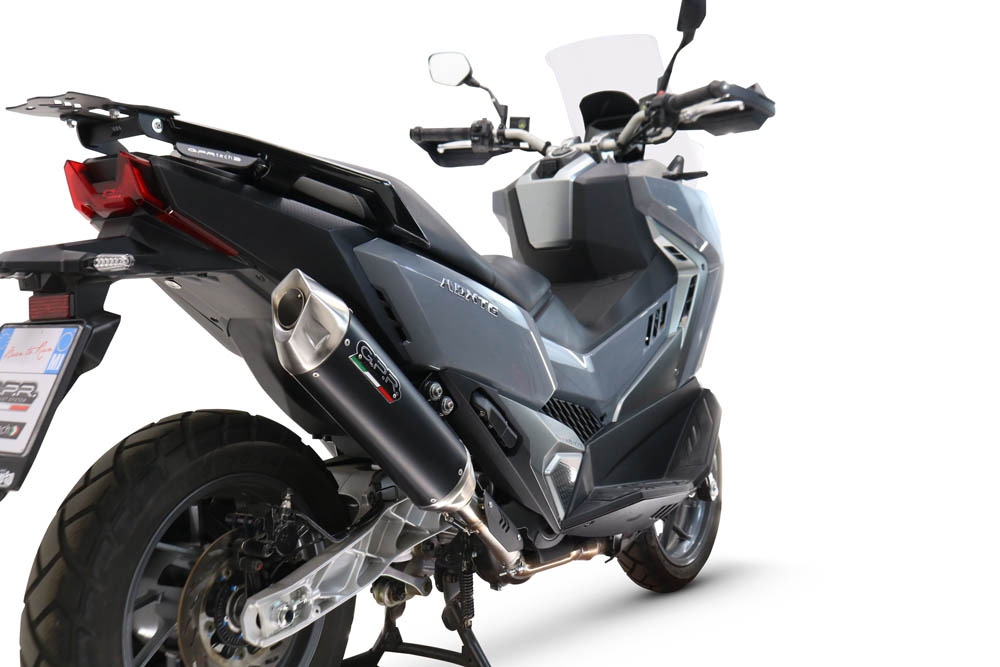 GPR escape compatible con  Sym ADX TG 400 2024-2026, Furore-X Scooter, Escape racing, silencioso con tubo de conexión 