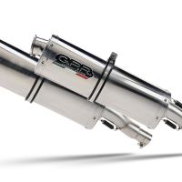 Escape compatible con Yamaha Tdm 900 2002-2014, Trioval, Par de terminales de escape homologados, con db killer extraíbles y tubos de conexión específicos 