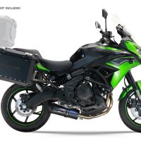 Par de maletas laterales en aluminio color negro con portaequipajes específico GPR TECH compatible con  Kawasaki Versys 650 2015/2016 e3