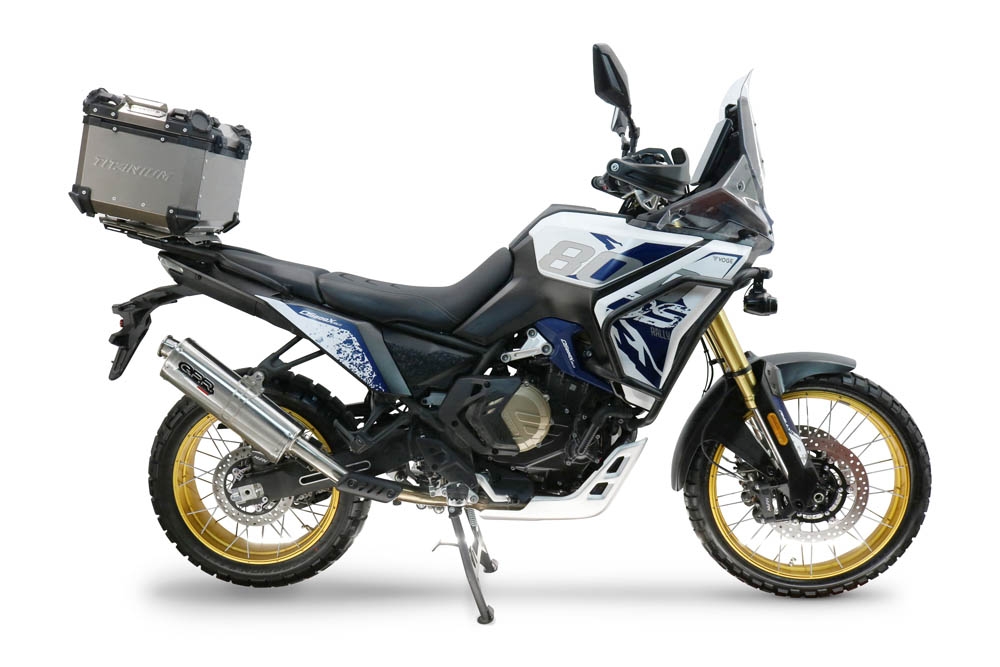  Voge DS 800 Rally 2025/2026 Baúl superior Top Case de Titanio color natural con placa específica incluida Capacidad Litros 35