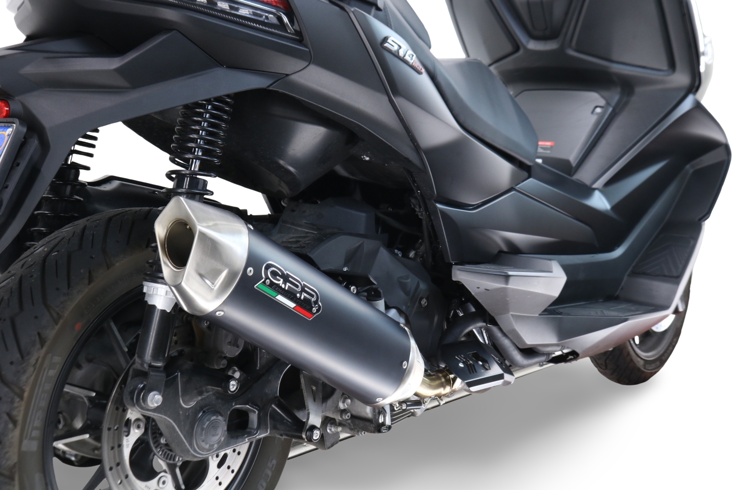 GPR escape compatible con  Bmw C 400 X -GT 2021-2024, Furore-X Scooter, Silenciador homologado para ruido, escape completo con catalizador y db killer 
