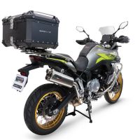 Baúl en aluminio, color negro con placa específica incluida GPR TECH compatible con  Voge 900DSX 2024/2025 e5