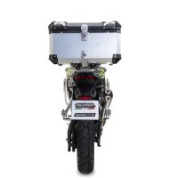 Baúl en aluminio color plata con placa específica incluida GPR TECH compatible con  Voge 900DSX 2024/2025 e5