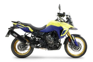 Escape compatible con Suzuki V-STROM DL 800 DE - SE 2023-2025, Furore-X Titanio Nero, Escape legal, homologado, silenciador con db killer desmontable y tubo de conexión específico 