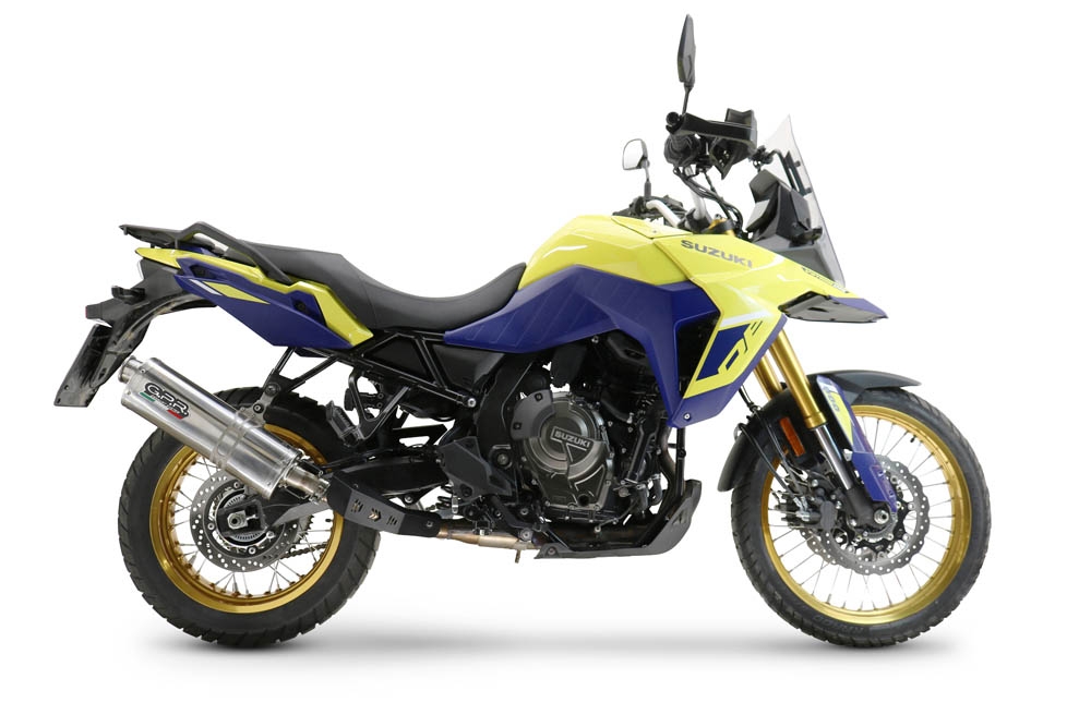 Escape compatible con Suzuki V-STROM DL 800 DE - SE 2023-2025, Trioval, Escape legal, homologado, silenciador con db killer desmontable y tubo de conexión específico 
