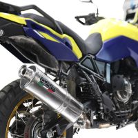 Escape compatible con Suzuki V-STROM DL 800 DE - SE 2023-2025, Trioval, Escape legal, homologado, silenciador con db killer desmontable y tubo de conexión específico 