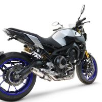 GPR escape compatible con  Yamaha Mt-09 2014-2020, Deeptone Inox, Escape completo racing, incluyendo colector y db killer desmontable, sin homologación 