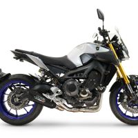 GPR escape compatible con  Yamaha Mt-09 2014-2016, GP-Revo Black Titanium, Silenciador homologado para ruido, escape completo con catalizador y db killer 