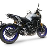 GPR escape compatible con  Yamaha Mt-09 2014-2016, GP-Revo Black Titanium, Escape linea completa racing, con db killer extraíble 