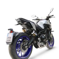 GPR escape compatible con  Yamaha Mt-09 2014-2016, GP-Revo Black Titanium, Escape linea completa racing, con db killer extraíble 