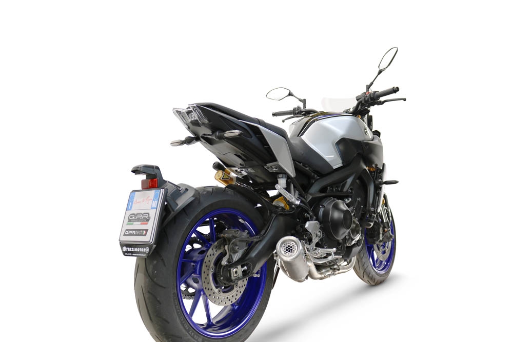 GPR escape compatible con  Yamaha Mt-09 2014-2020, M3 Inox , Escape completo racing, incluyendo colector y db killer desmontable, sin homologación 