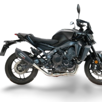 GPR escape compatible con  Yamaha Mt-09 2021-2024, GP-Revo Black Titanium, Escape linea completa racing, con db killer extraíble 