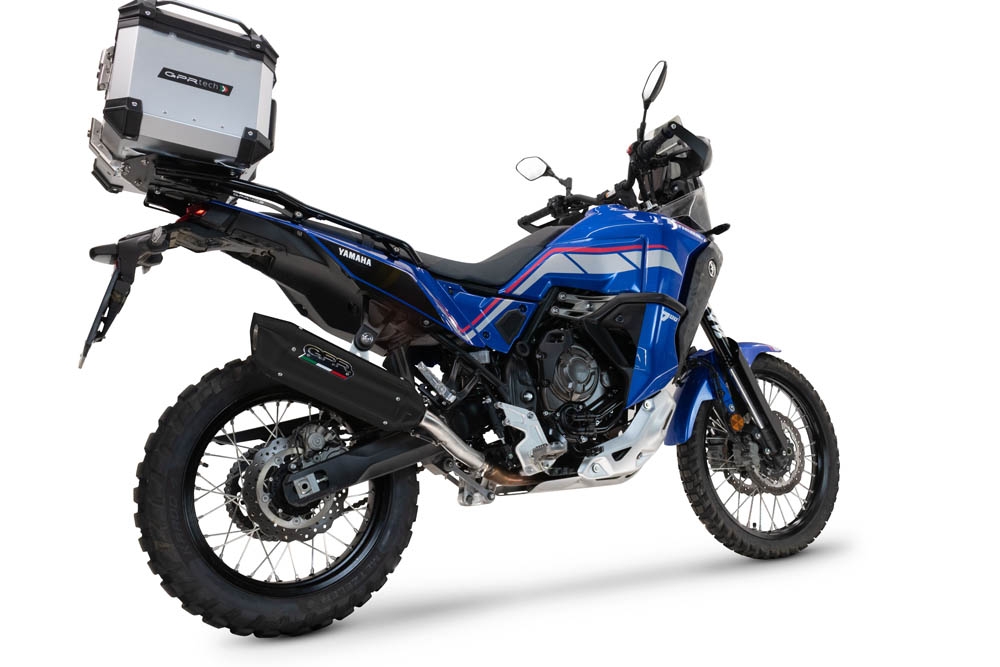 Escape compatible con Yamaha Tenere 700 2021-2024, Furore-X Titanio Nero, Escape legal, homologado, silenciador con db killer desmontable y tubo de conexión específico 