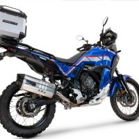 Escape compatible con Yamaha Tenere 700 2021-2024, Hyper Sonic Titanium, Escape legal, homologado, silenciador con db killer desmontable y tubo de conexión específico 