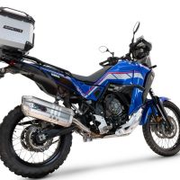 Escape compatible con Yamaha Tenere 700 2021-2024, Hyper Sonic Inox, Escape legal, homologado, silenciador con db killer desmontable y tubo de conexión específico 