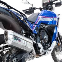 Escape compatible con Yamaha Tenere 700 2021-2024, Hyper Sonic Inox, Escape legal, homologado, silenciador con db killer desmontable y tubo de conexión específico 