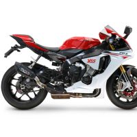 GPR escape compatible con  Yamaha Yzf R1-R1-M 2017-2019, GP-Revo Black Titanium, Escape legal, homologado, silenciador con db killer desmontable y tubo de conexión específico 