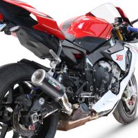 GPR escape compatible con  Yamaha Yzf R1-R1-M 2015-2016, M3 Black Titanium, Escape legal, homologado, silenciador con db killer desmontable y tubo de conexión específico 