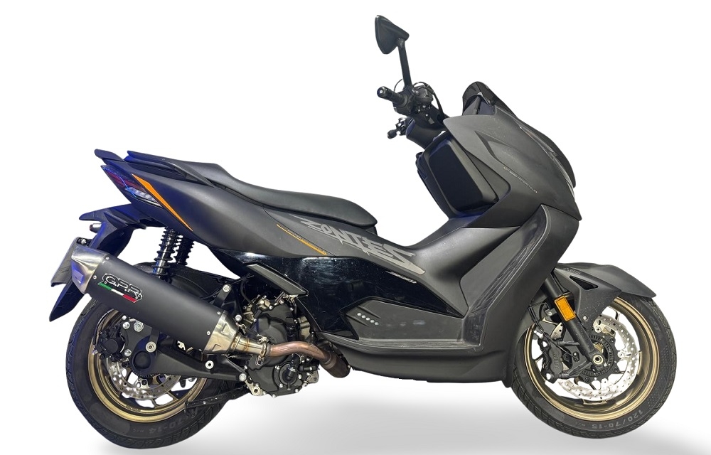 GPR escape compatible con  Zontes 365K 2024-2026, Furore-X Scooter, Silenciador homologado para ruido, escape completo con catalizador y db killer 
