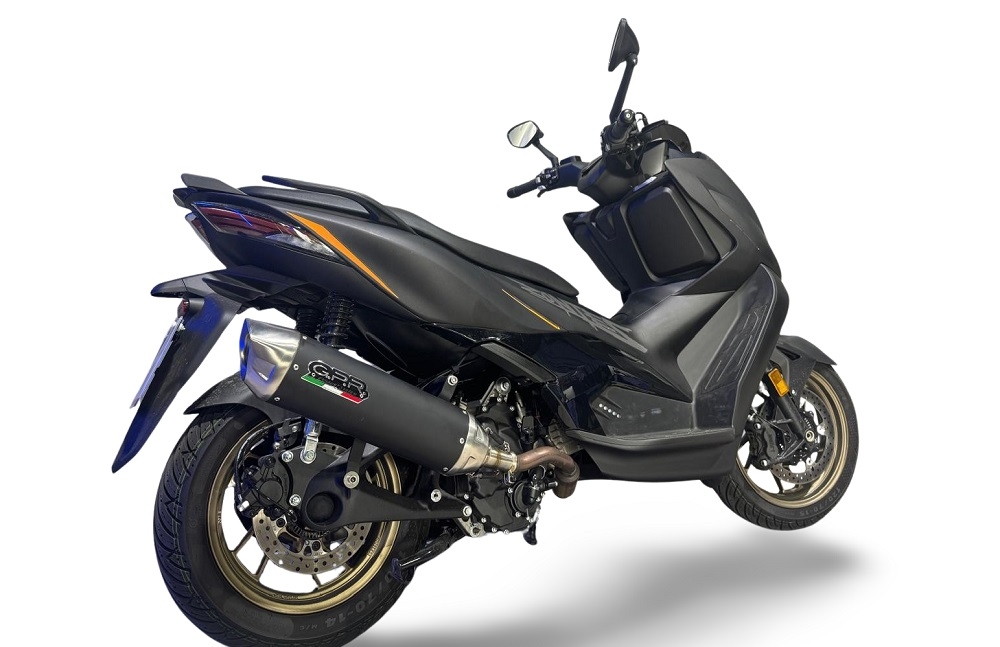 GPR escape compatible con  Zontes 365K 2024-2026, Furore-X Scooter, Silenciador homologado para ruido, escape completo con catalizador y db killer 