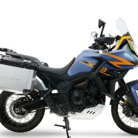 GPR TECH compatible con  Zontes 703 F 2025/2026 Par de maletas laterales en aluminio color plata con portaequipajes específico Capacidad 38 LT. + 38 LT.