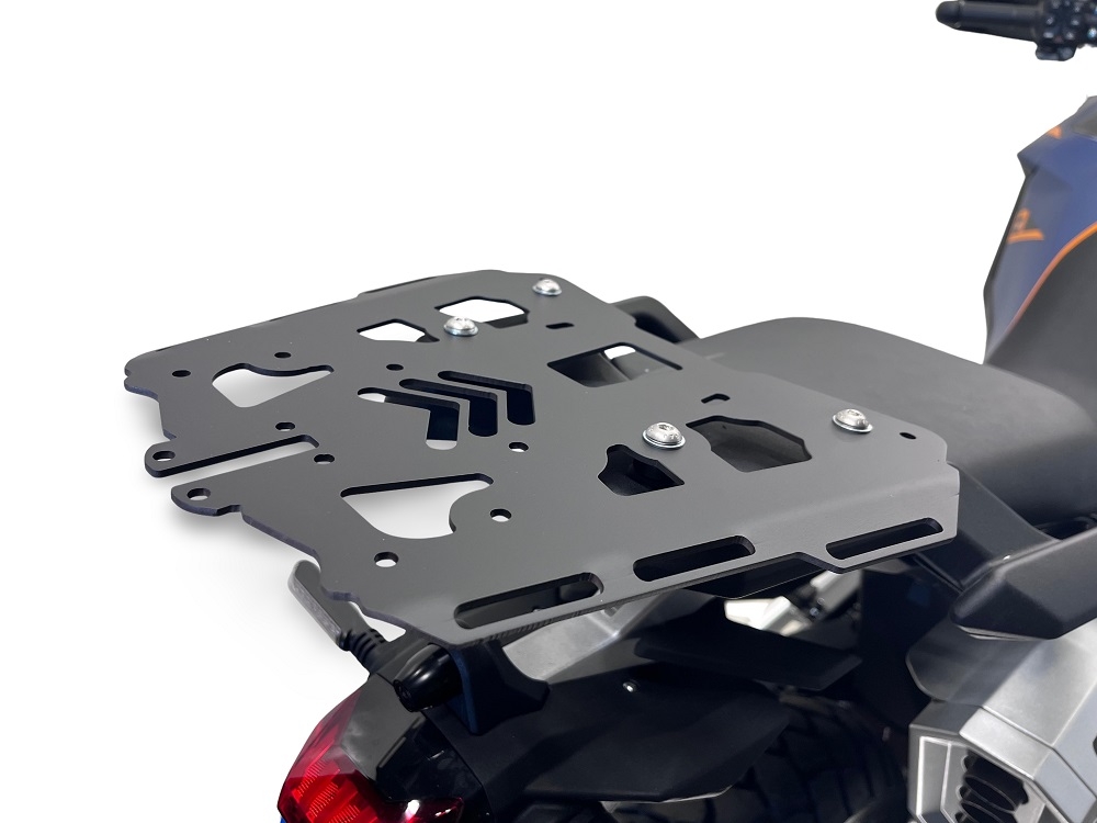 GPR TECH compatible con  Zontes 703 F 2025/2026 Baúl Alpi-Tech en aluminio, color negro con placa específica incluida Capacidad Litros 35